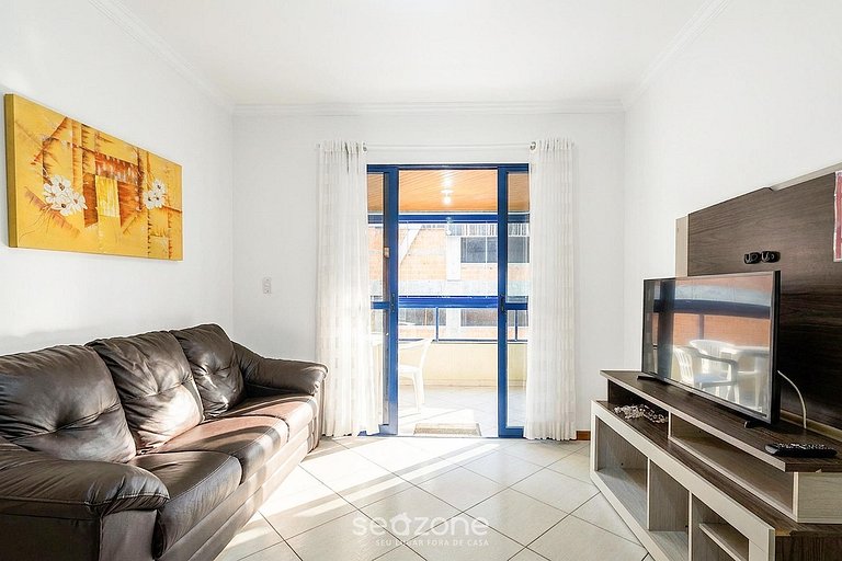 Apto en edif. con vista al Mar Meia Praia HDC0405