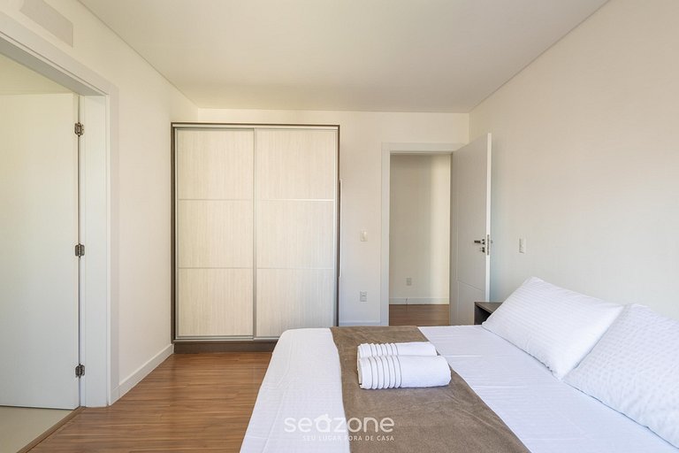 Apto 450m da praia c/ churrasq. e 3 suítes TAH0602