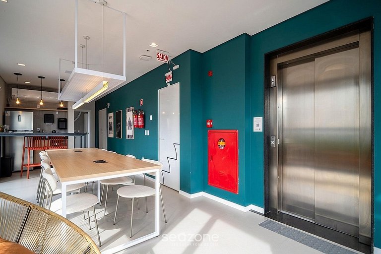 Studio em prédio c/ garden no Centro PKD0102