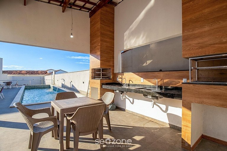 Apto em Cond. c/ Piscina e Vista Mar ALM0009