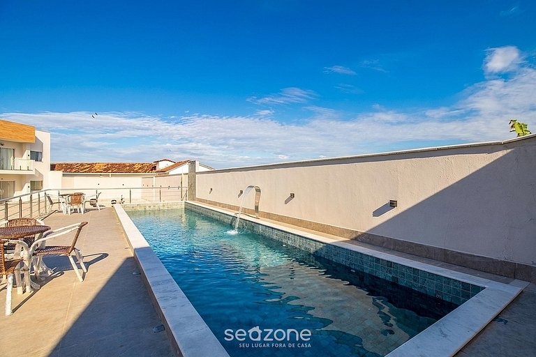 Apto en Cond. con Piscina y Vista al Mar ALM0009