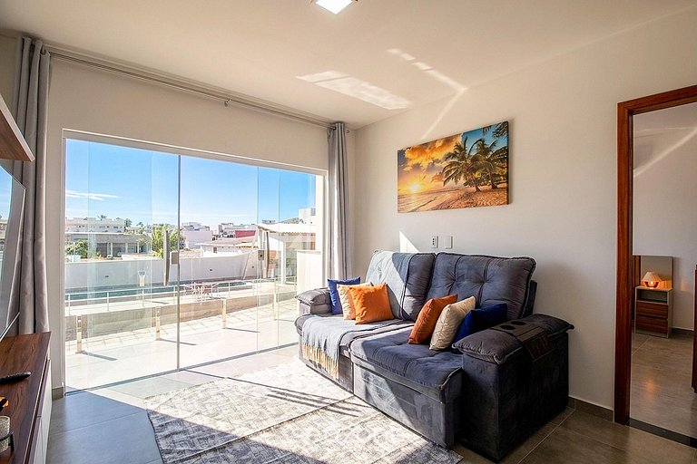 Apto en Cond. con Piscina y Vista al Mar ALM0009