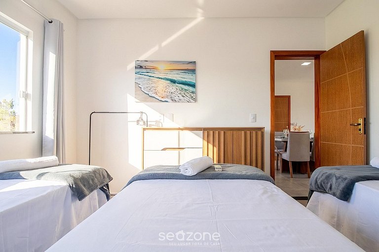 Apto em Cond. c/ Piscina e Vista Mar ALM0009