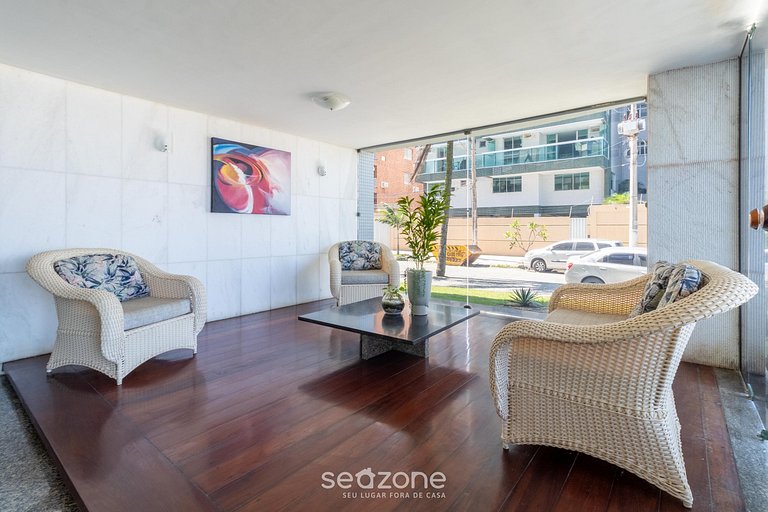 Apto em Cond. c/ Piscina e Vista Mar Braga SRB0101