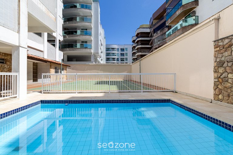 Apto em Cond. c/ Piscina e Vista Mar Braga SRB0101