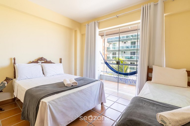 Apto em Cond. c/ Piscina e Vista Mar Braga SRB0101