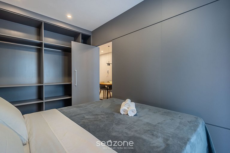 Apto em cond c/ piscina a 220m do Mar FFS0402