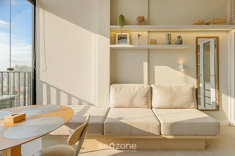 Studio em cond. c/ piscina a 300m do Metrô UOY1605