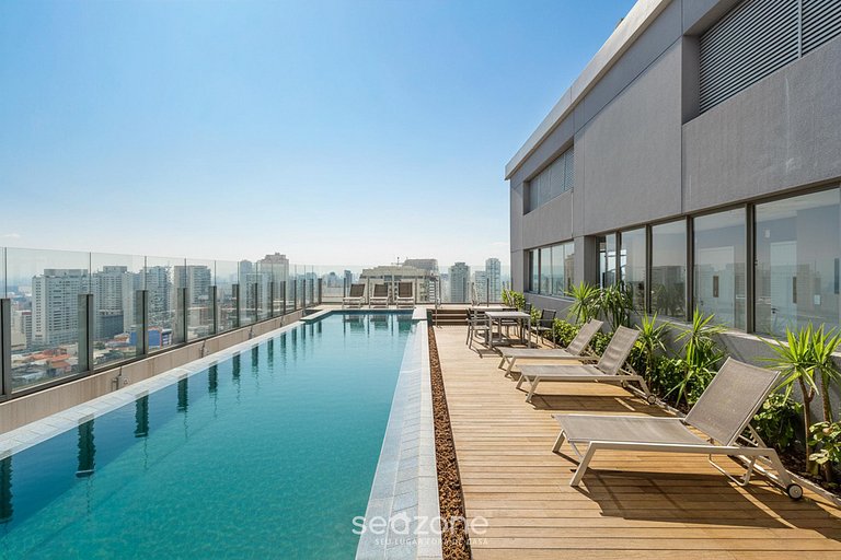 Studio em cond. c/ piscina a 300m do Metrô UOY1605