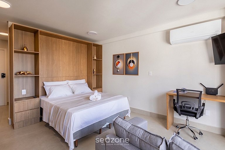 Estudio acogedor en condominio con piscina MSU0605