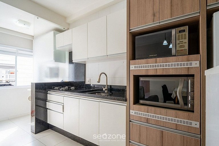 Apto c/ Ar Cond. a 550m da Praia BVR0102