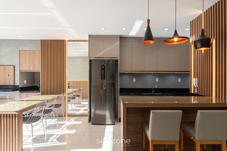 Apt c parrilla 90m de la playa de Perequê RIH0902