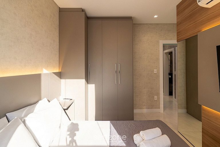 Apt c parrilla 90m de la playa de Perequê RIH0902