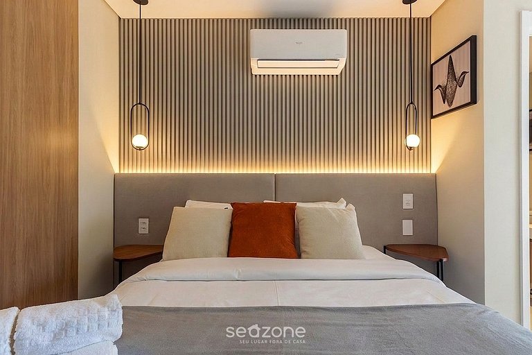 Studio contemporâneo com varanda HMJ0714