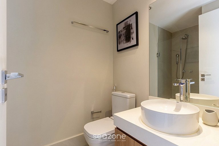 Studio contemporâneo com varanda HMJ0714