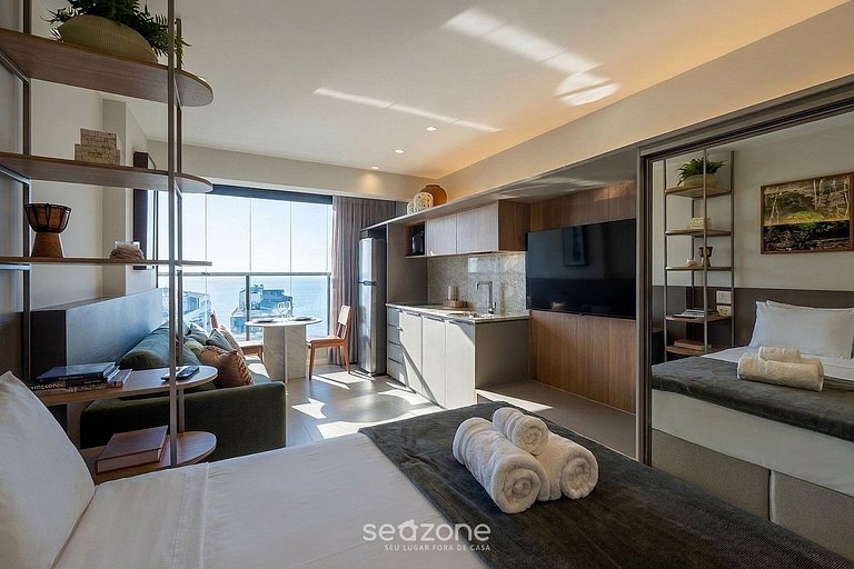 Studio moderno a poucos metros da praia LIV1202