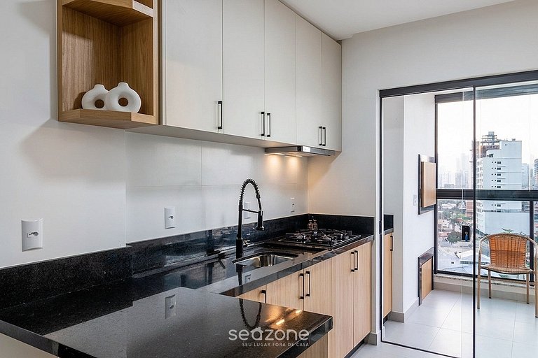 Apto. c/ vista p/ mar em Balneário Perequê VSR1003
