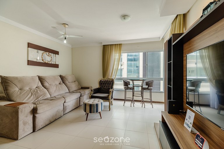 Apto vista mar c/ churrasq. a 50m da Praia ATT0602