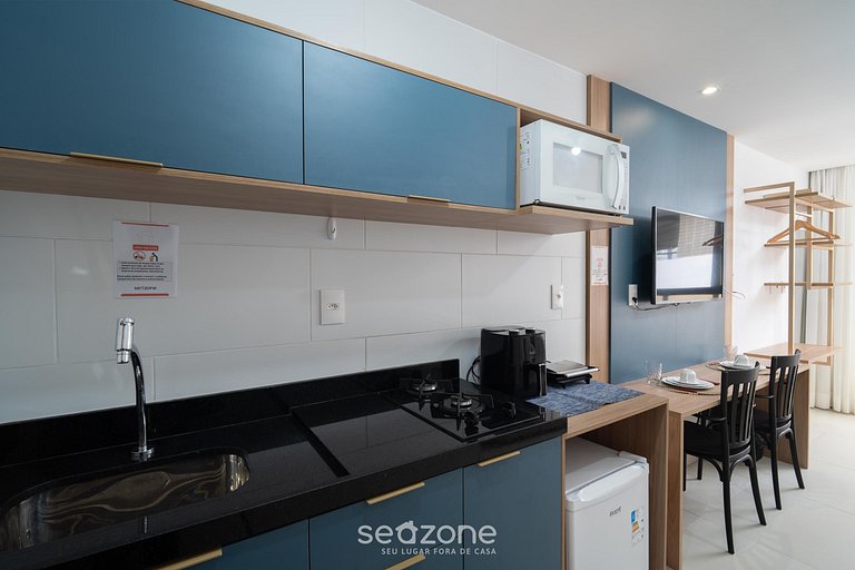 Studio em Cond. c/ Piscina e Coworking AZZ0305
