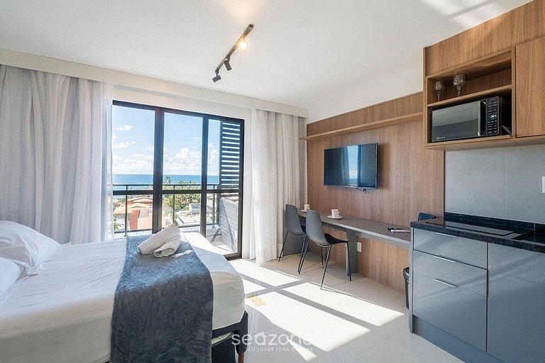 Studio em Cond. c/ Vista Mar e Piscina RGF0508
