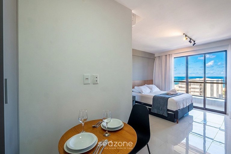 Studio em Cond. c/ Vista Mar e Piscina RGF0508