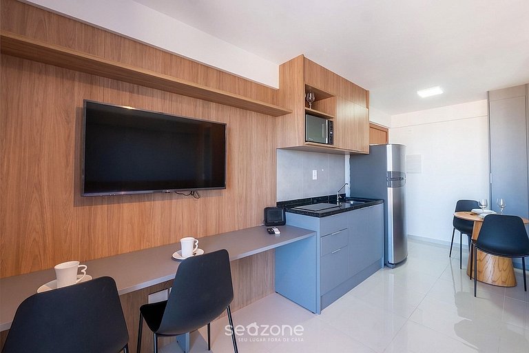 Studio em Cond. c/ Vista Mar e Piscina RGF0508