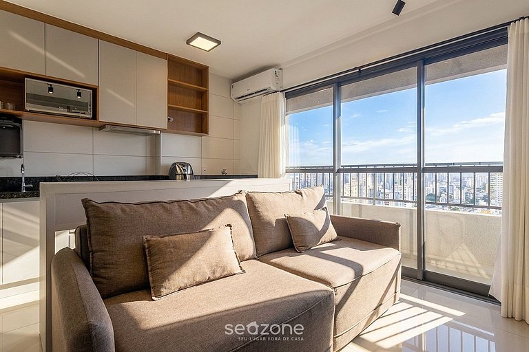 Studio Espaçoso em Cond. c/ Piscina RBN2406