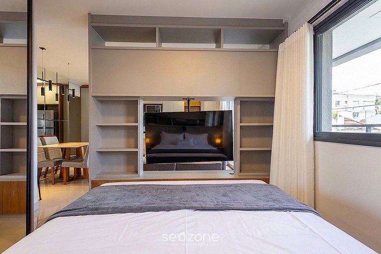 Studio Espaçoso em Cond. c/ Piscina RBN2406