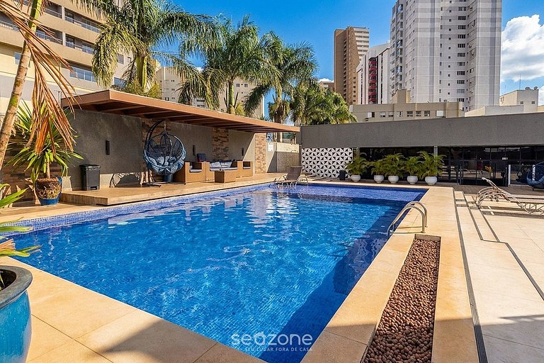 Studio con balcón en cond. con piscina CRY2208