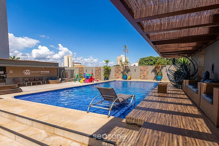 Studio c/ varanda em Cond. c/ Piscina CRY2208