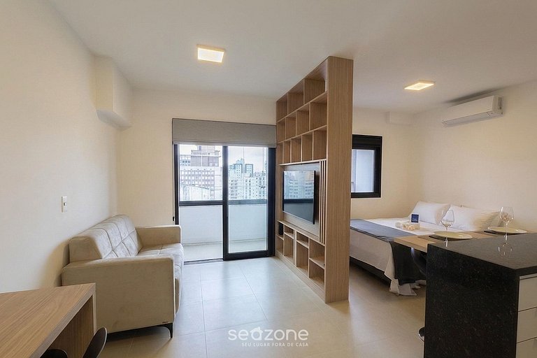Studio bien ubicado en cond. con piscina SRU1409