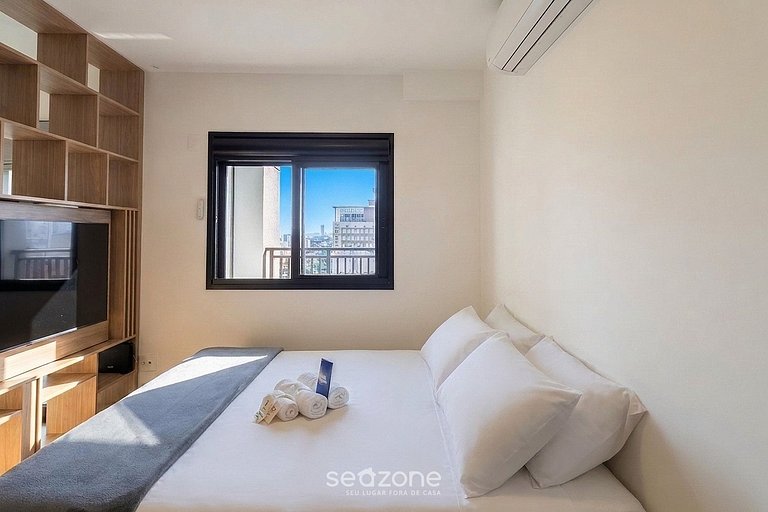 Studio bien ubicado en cond. con piscina SRU1409