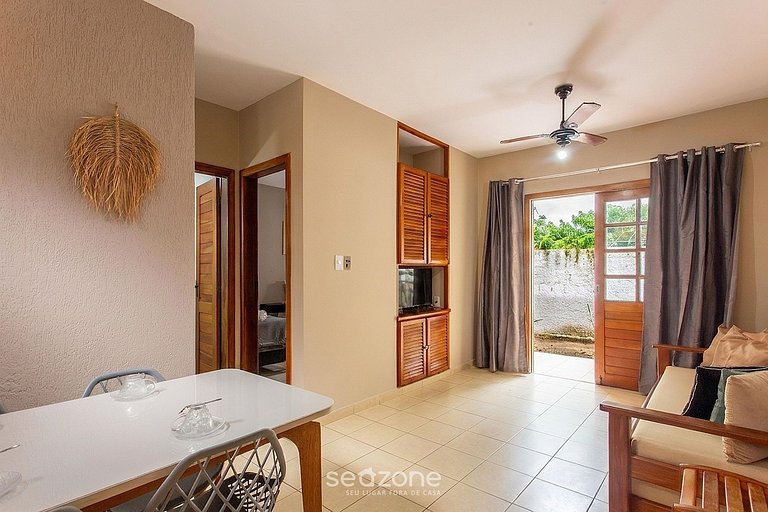 Apto Pé na Areia em Taperapuan APT0123