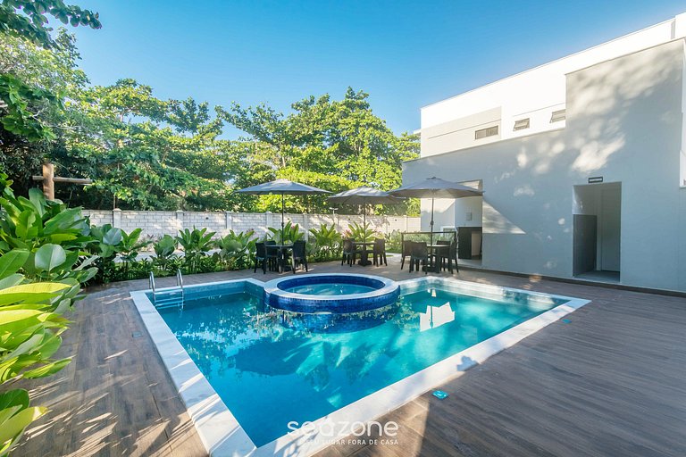 Apto em cond. c/ piscina a 350m da Praia PRY0004