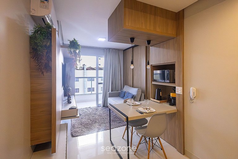 Studio em Cond. c/ Piscina e Varanda LHG0506