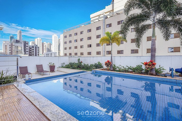 Studio em Cond. c/ Piscina e Varanda LHG0506