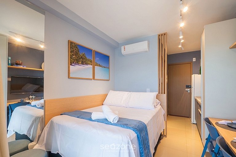 Studio c/ vista mar em Cond. c/ piscina JDN0215