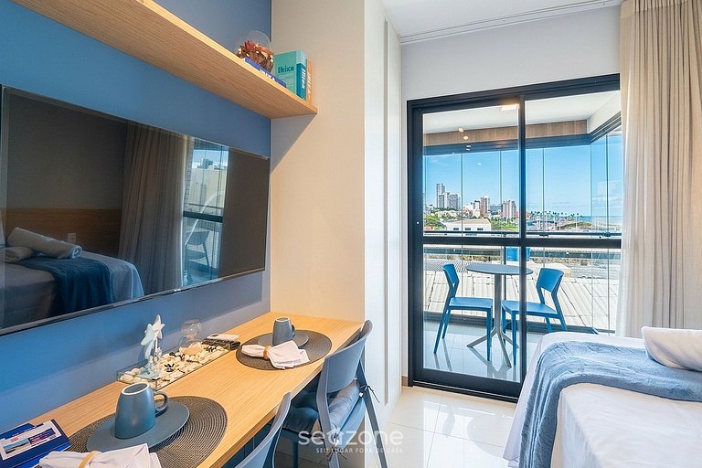 Estudio c/ vista mar en Cond. c/ piscina JDN0215