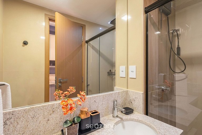 Studio c/ vista mar em Cond. c/ piscina JDN0215