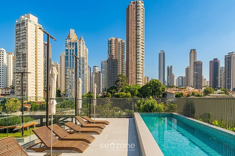 Studio c/ Varanda e Piscina LSS1010