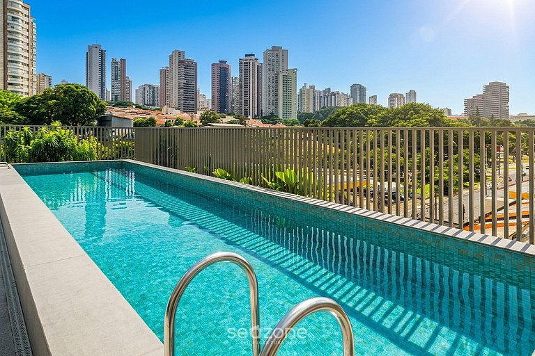 Conforto c/ Varanda, Piscina e Wi-Fi LSS0704