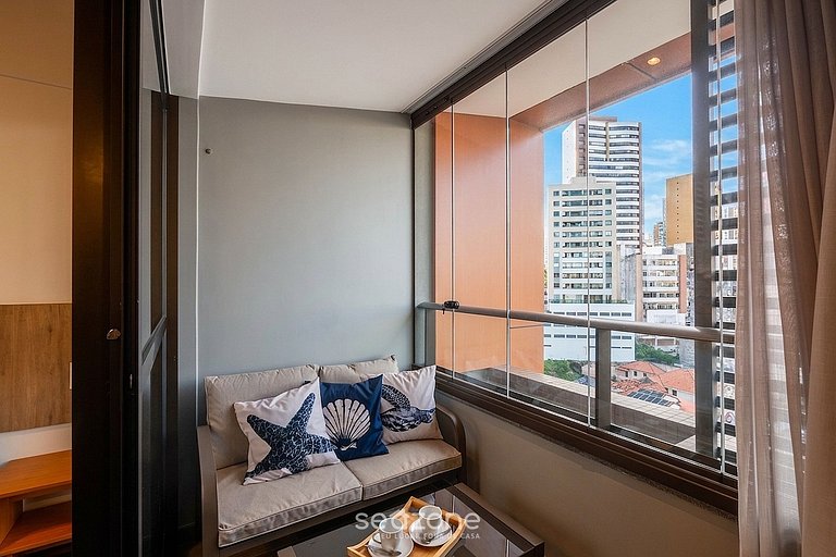 Studio en Cond. c/ Piscina y Balcón EUB0801