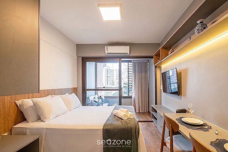 Studio en Cond. c/ Piscina y Balcón EUB0801