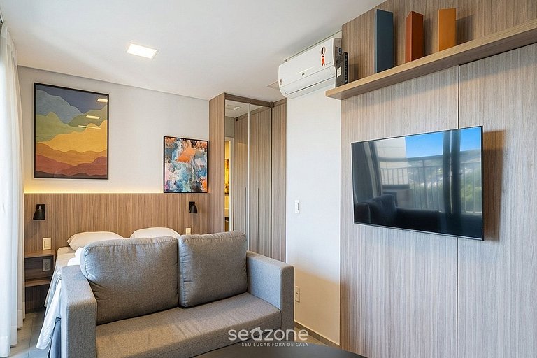 Conforto em Cond. c/ Piscina e Varanda PLT0098