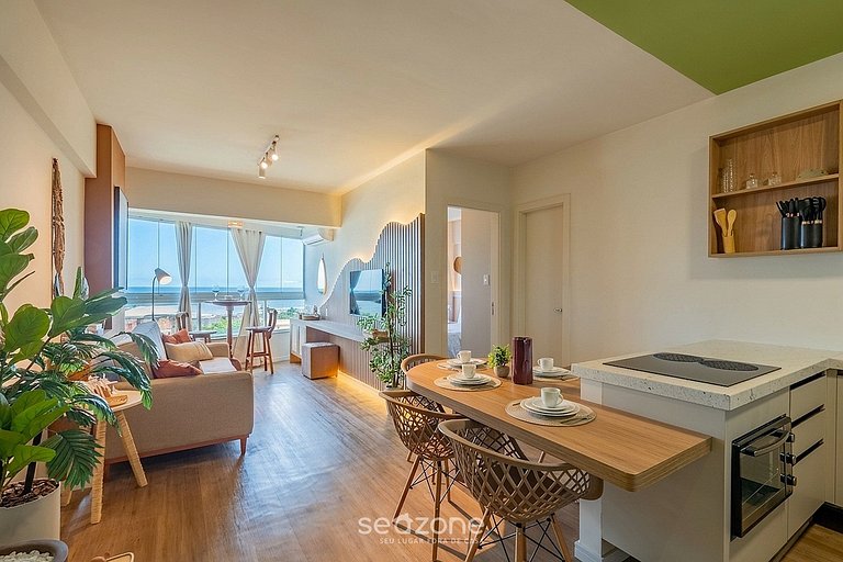 Apto. c/ vista mar prox. da praia TJR0338