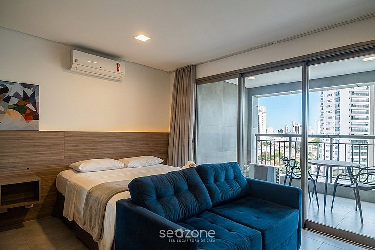 Conforto em Cond. c/ Piscina e Varanda PLT0086