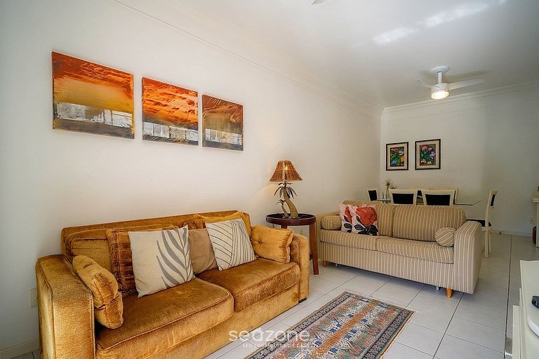 Apto em condomínio beira-mar c/ piscina RVG2207