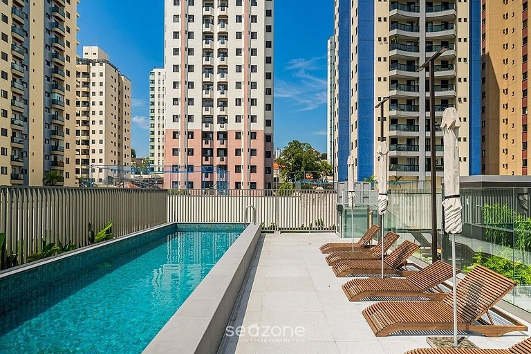 Studio c/ varanda em Cond. c/ piscina LSS1301