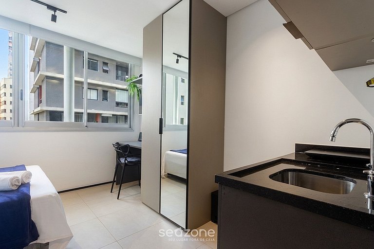 Studio c/ vista p/ cidade em Bela Vista VFA0412