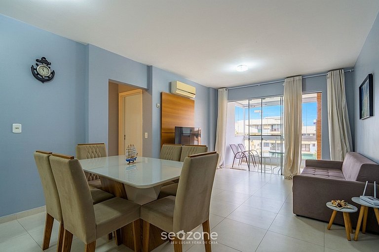 Apto. en cond. c/ piscina a 400m la playa IDP204